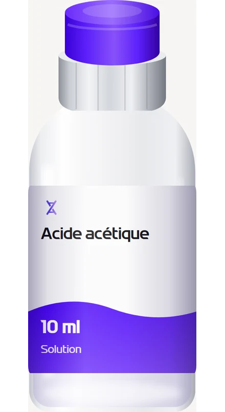 Flacon de Acide acétique, solution