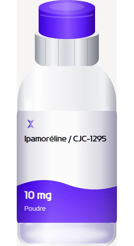 Flacon de Ipamoréline / CJC-1295, poudre lyophilisée