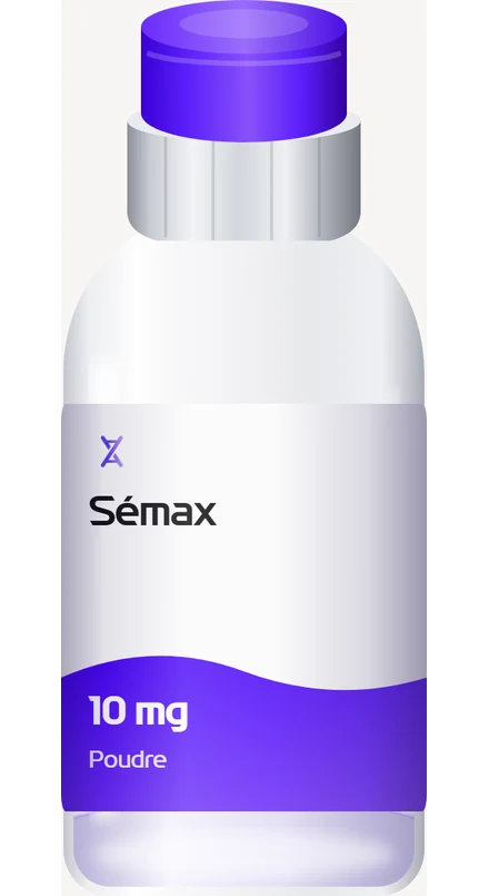 Flacon de Sémax, poudre lyophilisée